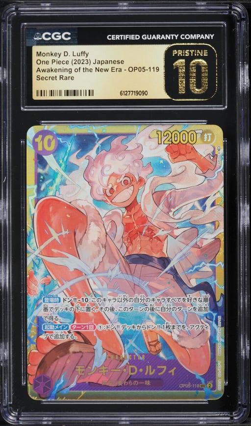 2023 One Piece Japanese Awakening Of The New Era SEC Monkey D. Luffy #OP05-119 CGC 10 PRISTINE