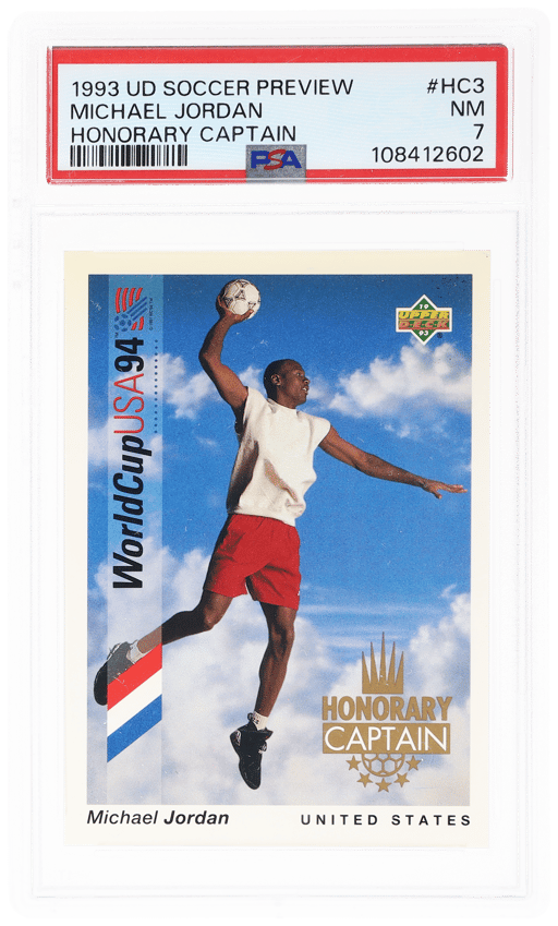 1993 Upper Deck World Cup Honorary Captain Michael Jordan #HC3 PSA 7
