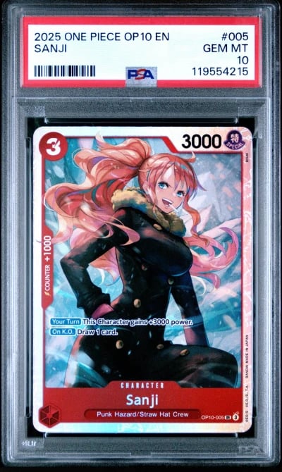 2025 ONE PIECE OP10-ROYAL BLOOD #005 SANJI PSA 10
