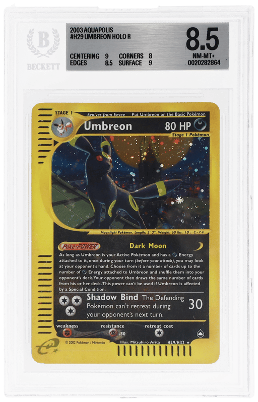 2003 Pokemon Aquapolis Holo Umbreon #H29 BGS 8.5
