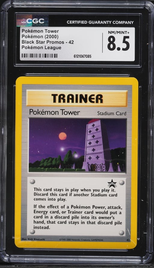 2000 Pokemon League Black Star Promo Pokemon Tower #42 CGC 8.5 NM-MT+