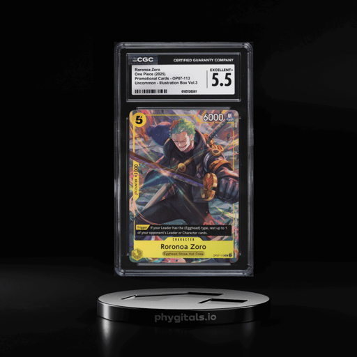 2025 One Piece Promo Illustration Box Vol. 3 Roronoa Zoro #OP07-113 CGC 5.5 EX+