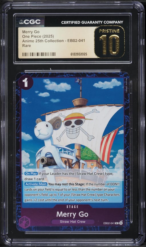 2025 One Piece Anime 25th Collection Merry Go #EB02-041 CGC 10 PRISTINE