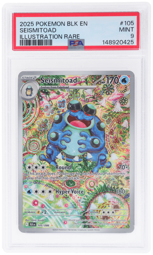 2025 Pokemon Black Bolt Illustration Rare Seismitoad #105 PSA 9