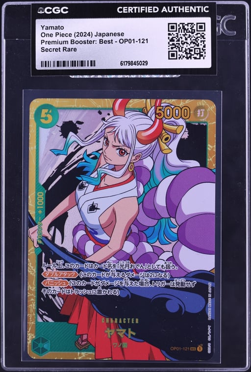 2024 One Piece Japanese Premium Booster Best SEC Yamato #OP01-121 CGC AUTH