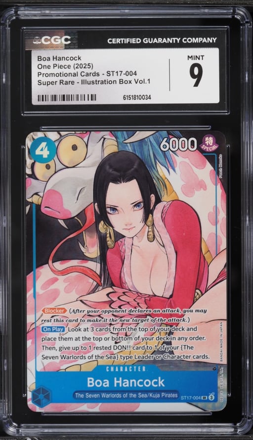 2025 One Piece Promo Illustration Box Volume 1 SR Boa Hancock #ST17-004 CGC 9 MINT