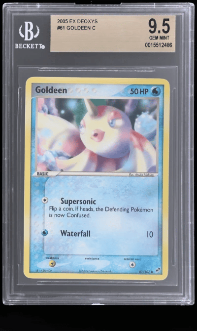 2005 Pokemon Ex Deoxys Goldeen #61 BGS 9.5