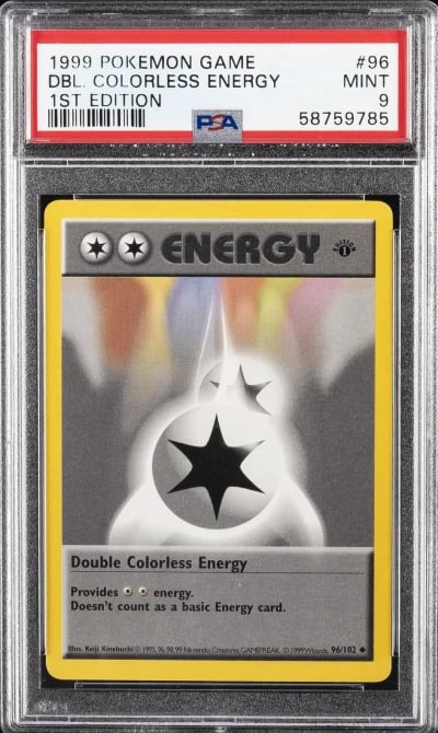 1999 POKEMON BASE SET 1ST EDITION #96 DOUBLE COLORLESS ENERGY PSA 9