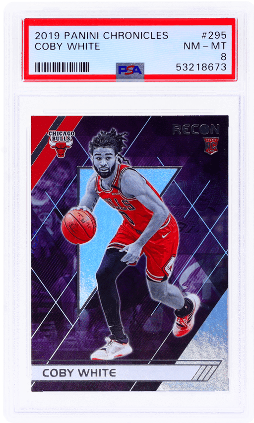 2019 Panini Chronicles Recon Coby White #295 PSA 8