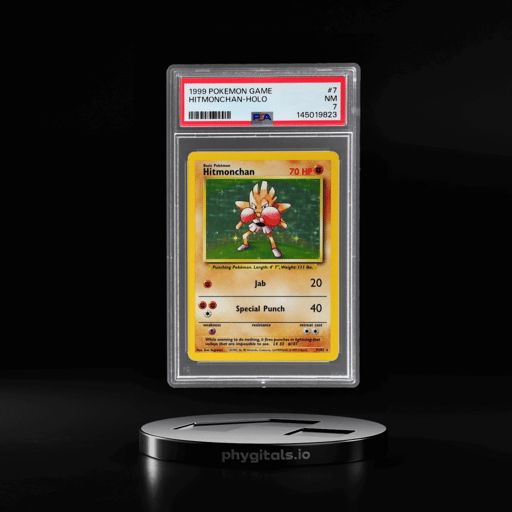 1999 Pokemon Base Set Holo Hitmonchan #7 PSA 7