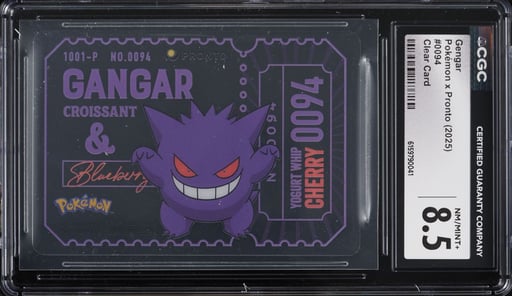 2025 Pokemon X Pronto Clear Card Gengar #0094 CGC 8.5 NM-MT+