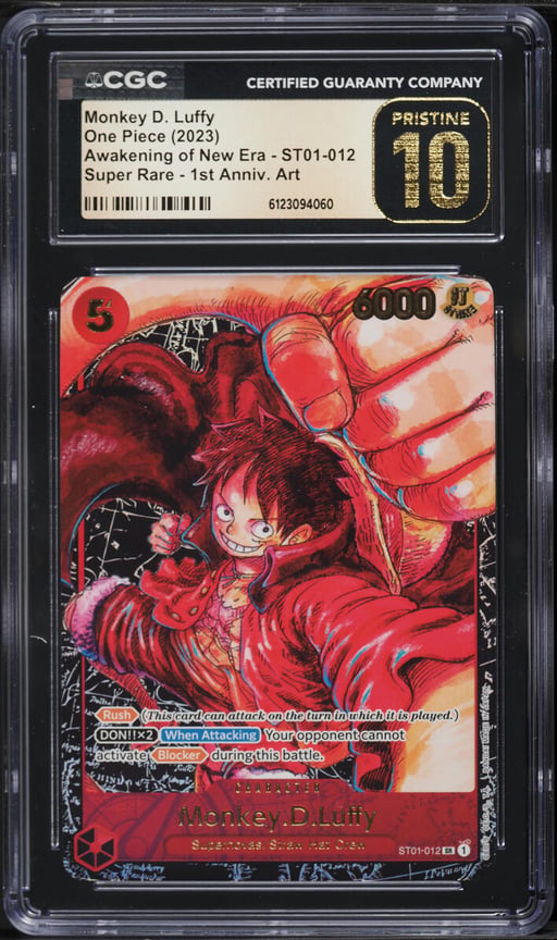2023 One Piece Awakening Of New Era 1st Anniversary Alt Art Monkey D. Luffy #ST01-012 CGC 10 PRISTINE