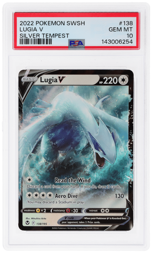 2022 Pokemon Sword and Shield Silver Tempest Lugia V #138 PSA 10