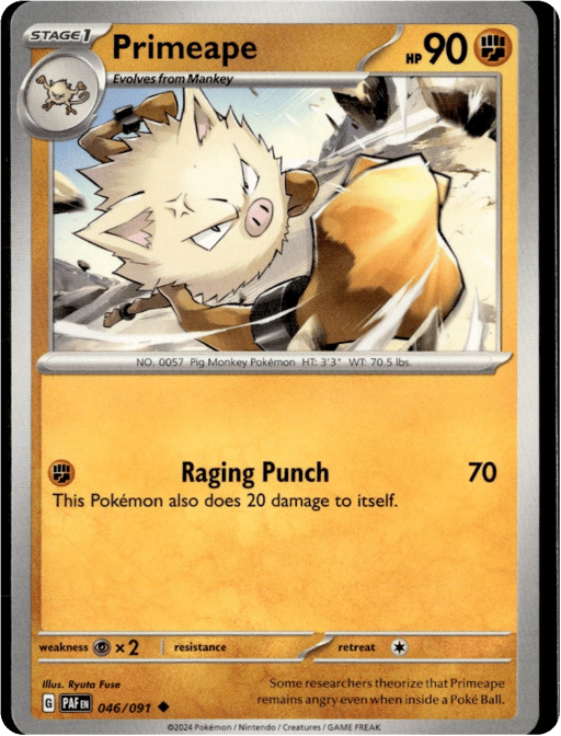 2024 Primeape #46 Paldean Fates