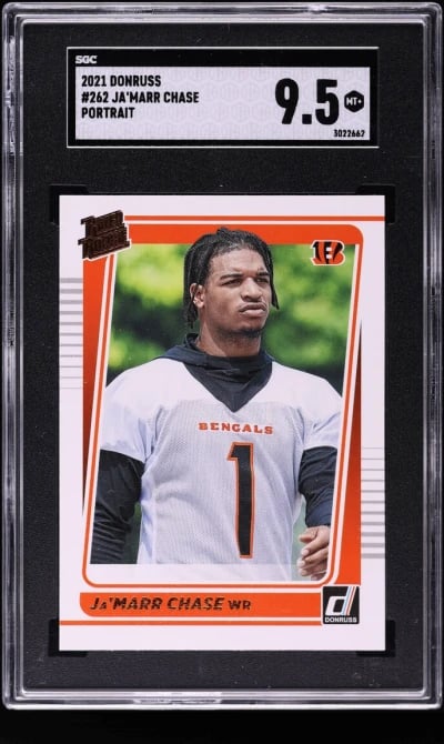 2021 Donruss Portrait Ja'Marr Chase ROOKIE #262 SGC 9.5 MINT+