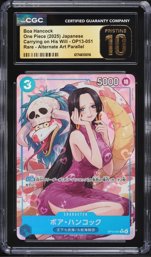 2025 One Piece Japanese Carrying On His Will Alt Art Boa Hancock #OP13-051 CGC 10 PRISTINE