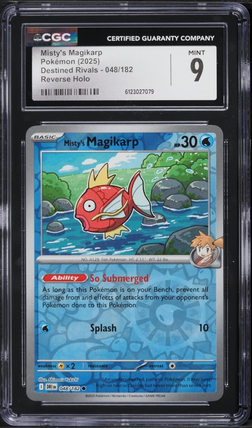 2025 Pokemon Scarlet & Violet Destined Rivals Reverse Holo Misty's Magikarp #48 CGC 9 MINT