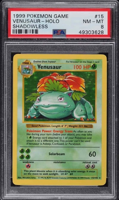 1999 Pokemon Base Set Shadowless