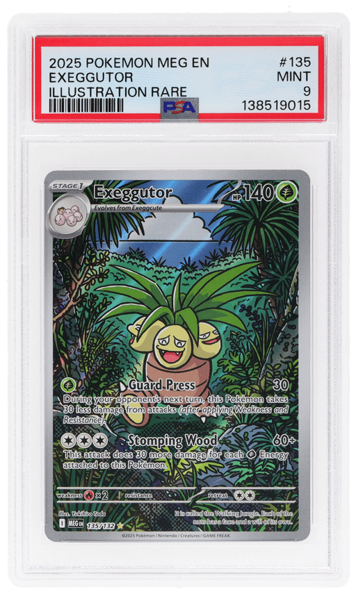 2025 Pokemon Mega Evolution Illustration Rare Exeggutor #135 PSA 9