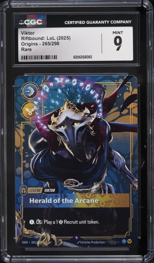 2025 Riftbound League Of Legends LoL Origins Viktor #265 CGC 9 MINT