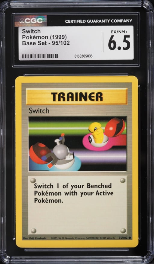1999 Pokemon Base Set Switch #95 CGC 6.5 EXMT+