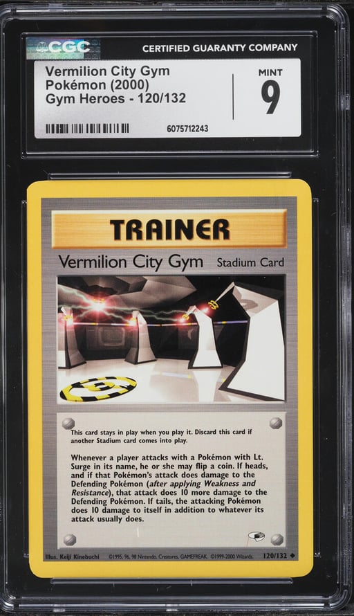 2000 Pokemon Gym Heroes Vermilion City Gym #120 CGC 9 MINT