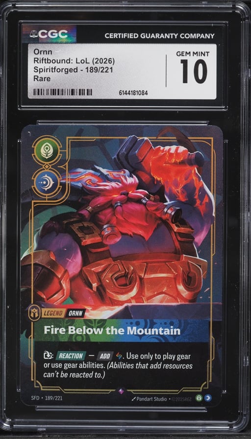 2026 Riftbound League Of Legends LoL Spiritforged Ornn #189 CGC 10 GEM MINT