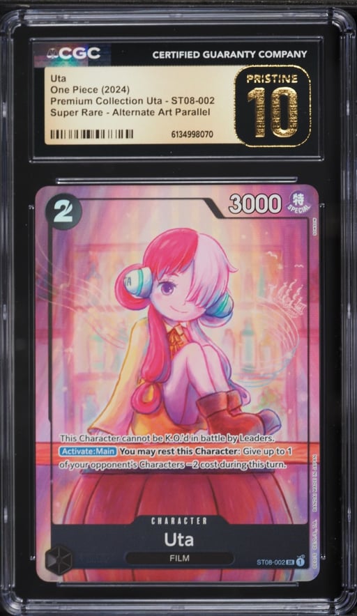 2024 One Piece Premium Collection Alt Art Uta #ST08-002 CGC 10 PRISTINE