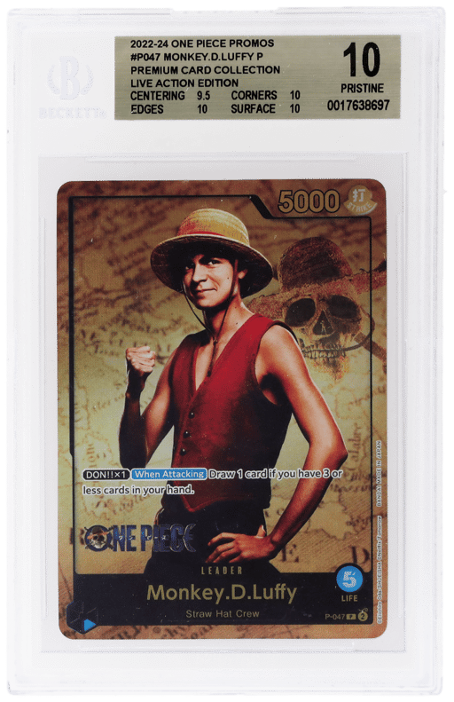 2022 One Piece Promos Premium Card Collection Live Action Edition Monkey.D.Luffy #P-047 BGS 10