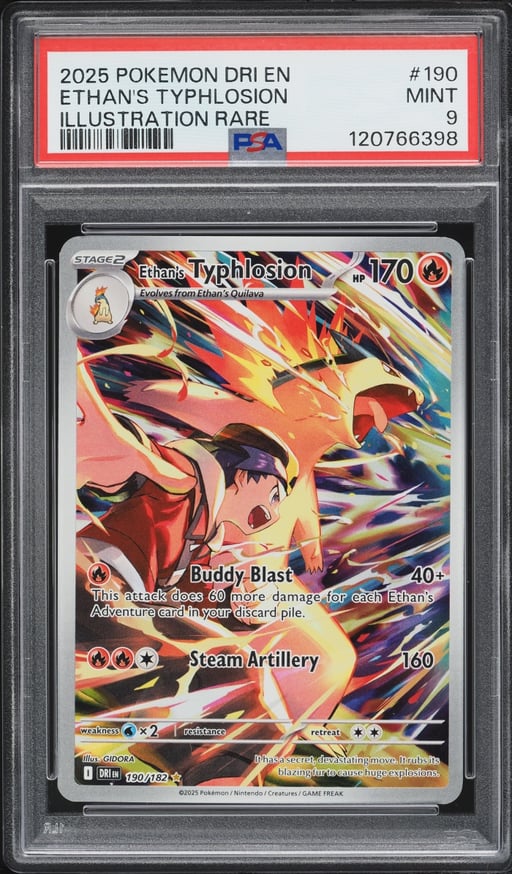 2025 Pokemon Scarlet & Violet Destined Rivals IR Ethan's Typhlosion #190 PSA 9 MINT
