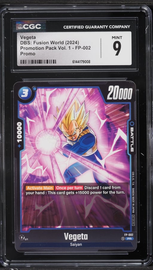 2024 Dragon Ball Super Fusion World Promotion Pack Vol. 1 Vegeta #FP-002 CGC 9 MINT