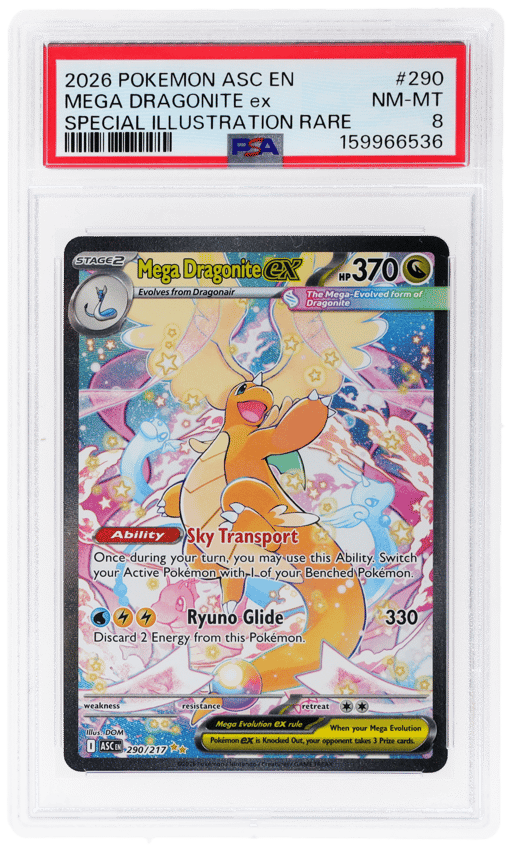 2026 Pokemon Ascended Heroes Special Illustration Rare Mega Dragonite Ex #290 PSA 8