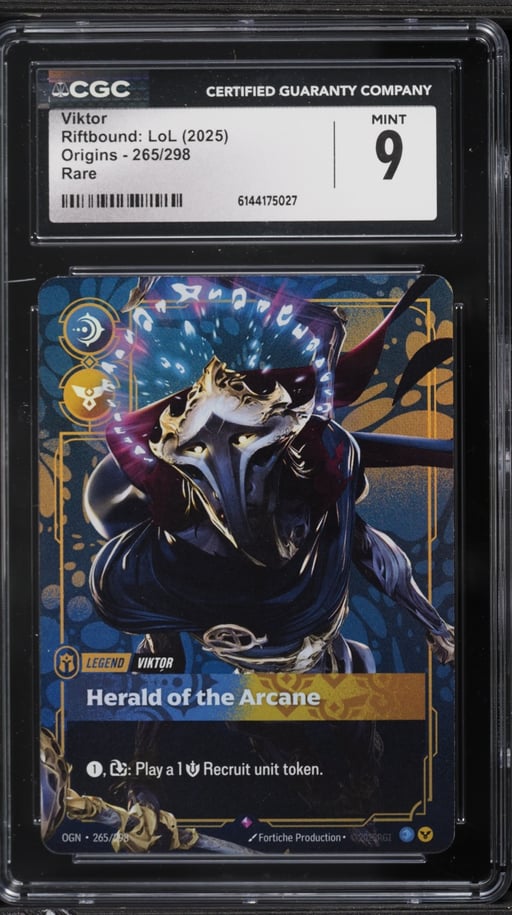 2025 Riftbound League Of Legends LoL Origins Viktor #265 CGC 9 MINT