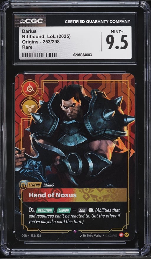 2025 Riftbound League Of Legends LoL Origins Darius #253 CGC 9.5 MINT+