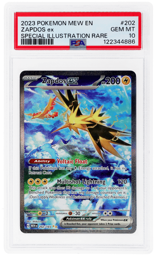 2023 Pokemon Scarlet and Violet 151 Special Illustration Rare Zapdos Ex #202 PSA 10