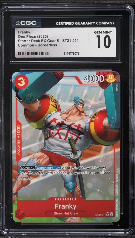 2025 One Piece Starter Deck EX Gear 5 Alt Art Franky #ST21-011 CGC 10 GEM MINT