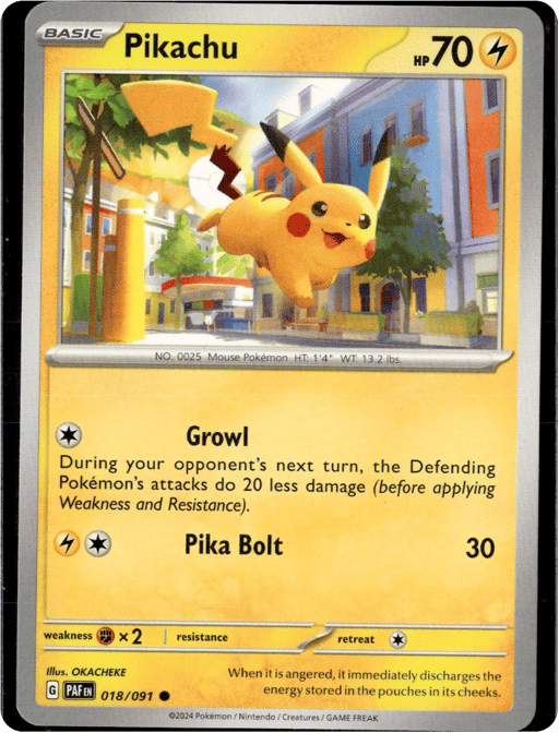 2024 Pikachu #18 Paldean Fates