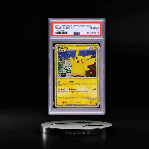 2010 Pokemon Italian World Collection Holo Pikachu PSA 10 GEM MINT