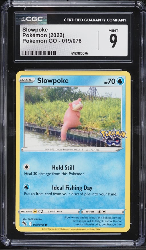 2022 Pokemon Japanese Sword & Shield GO Slowpoke #19 CGC 9 MINT