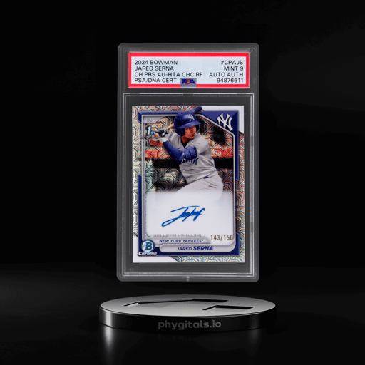 2024 Bowman Chrome Prospect Autograph Hta Choice Refractor Jared Serna #CPA-JS 143/150 PSA 9