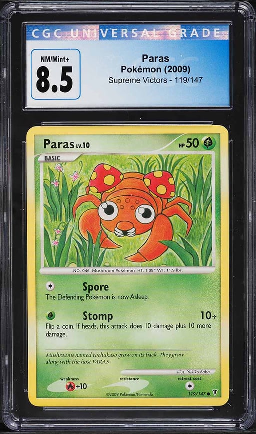 2009 Pokemon Platinum Supreme Victors Paras #119 CGC 8.5 NM-MT+