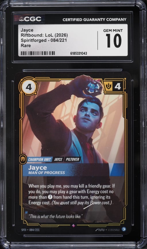 2026 Riftbound League Of Legends LoL Spiritforged Jayce #84 CGC 10 GEM MINT