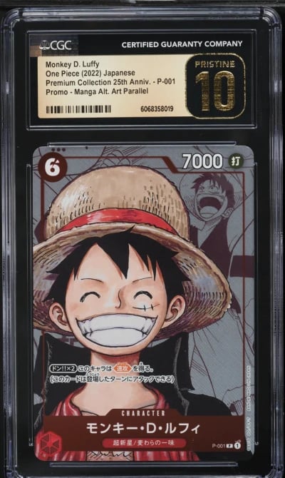 2022 One Piece Japanese Premium 25th Manga Art Monkey D. Luffy CGC 10 PRISTINE