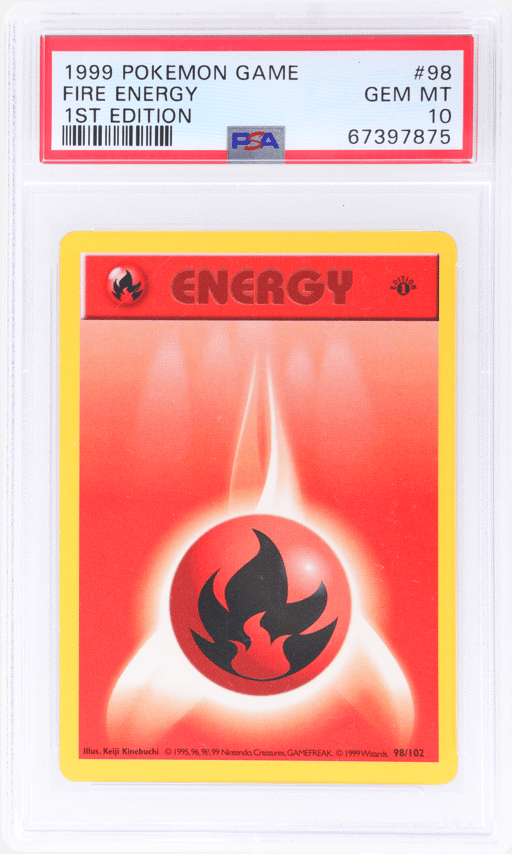 1999 Pokemon Base Set 1st Edition Fire Energy #98 PSA 10