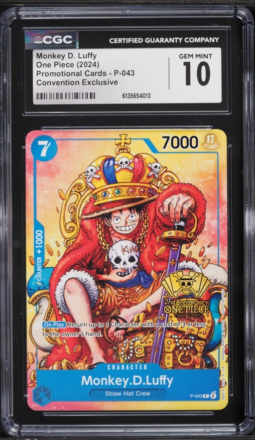 2024 One Piece Promo Convention Exclusive Monkey D. Luffy #P-043 CGC 10 GEM MINT