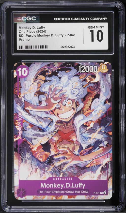 2024 One Piece Promo Starter Deck Purple Monkey D. Luffy #P-041 CGC 10 GEM MINT