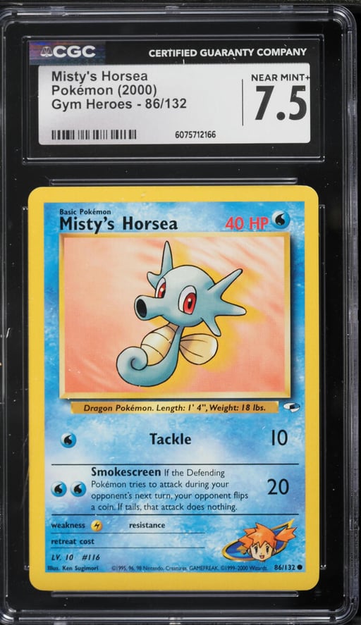 2000 Pokemon Gym Heroes Misty's Horsea #86 CGC 7.5 NRMT+