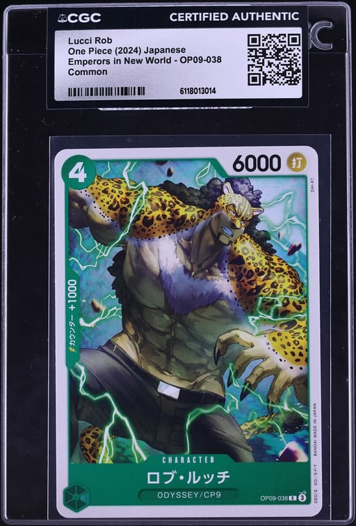 2024 One Piece Japanese Emperors In New World Lucci Rob #OP09-038 CGC AUTH