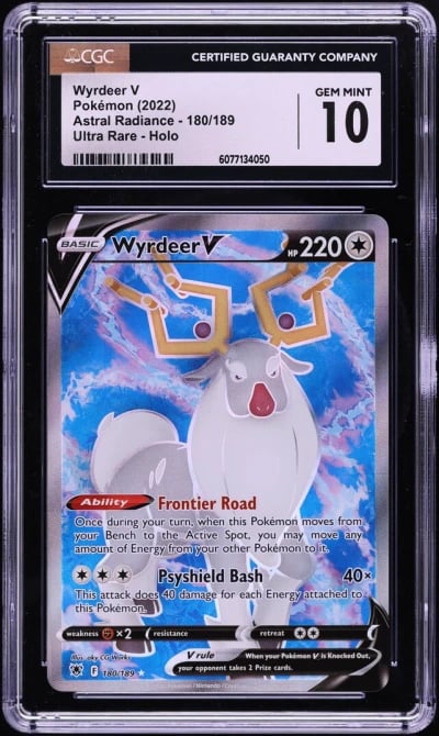 2022 Pokemon SWSH Astral Radiance Full Art Wyrdeer V #180 CGC 10 GEM MINT