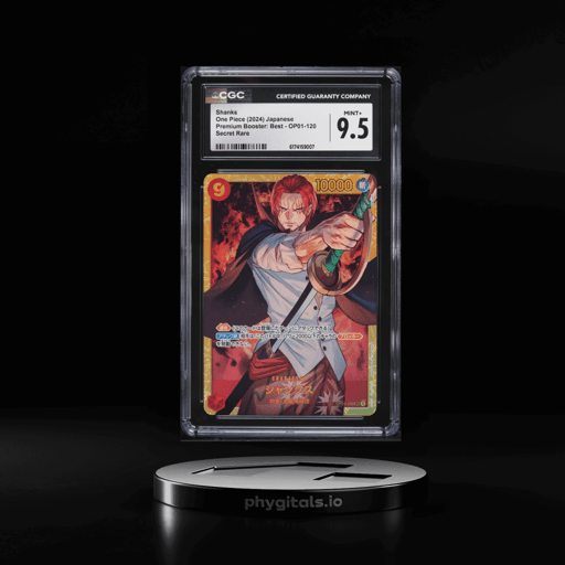 2024 One Piece Japanese Premium Booster Best SEC Shanks #OP01-120 CGC 9.5 MINT+